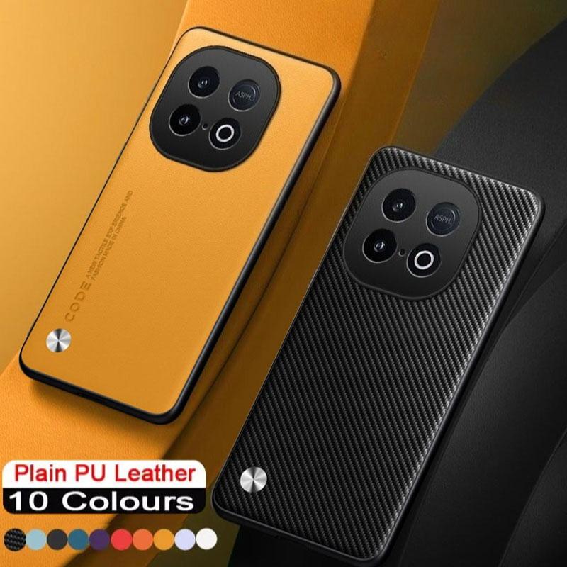 Case For VIVO IQOO Z10 Turbo Pro Carbon Fiber PU Leather Shockproof Cover For VIVO IQOO Z10Turbo Anti-Shock Soft Silicone Cases