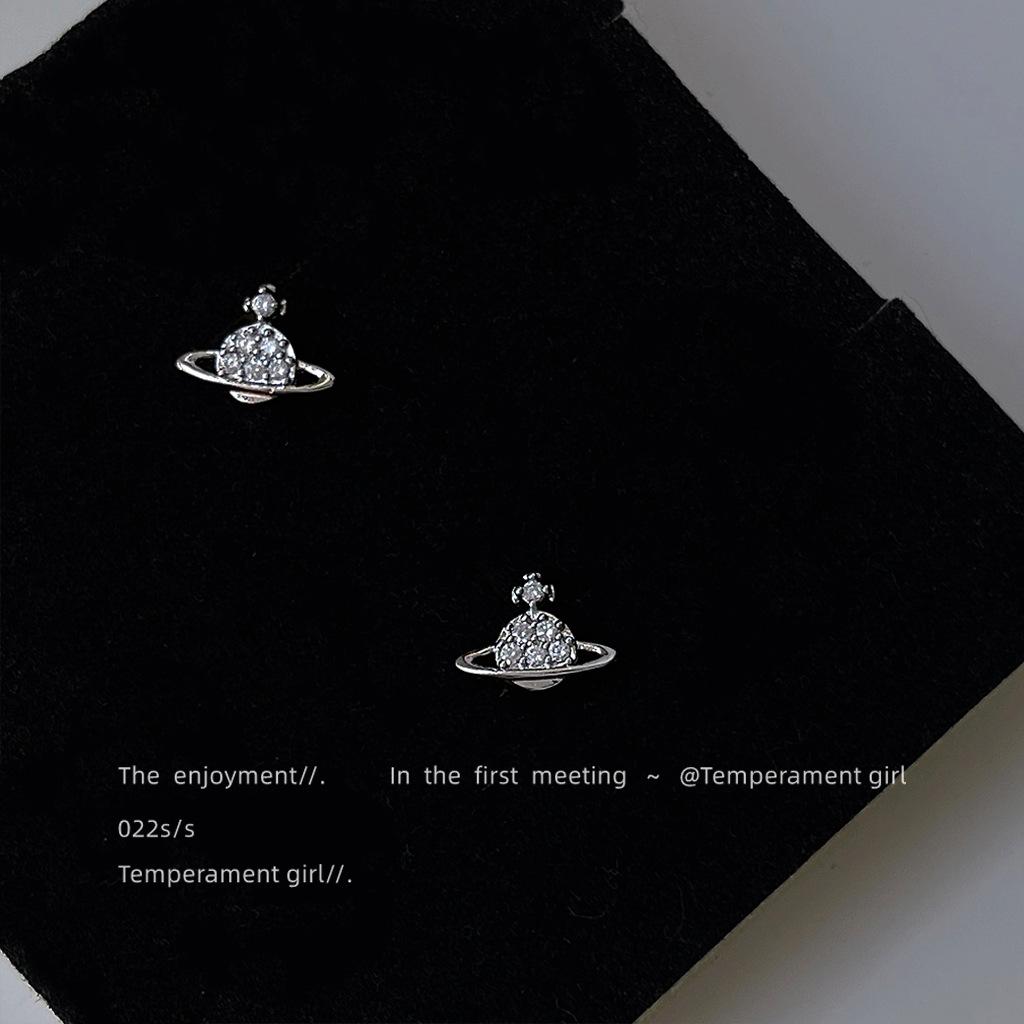 

Мини серьги космического корабля изысканного стиля микро инкрустированные цирконом небольшие для женщин