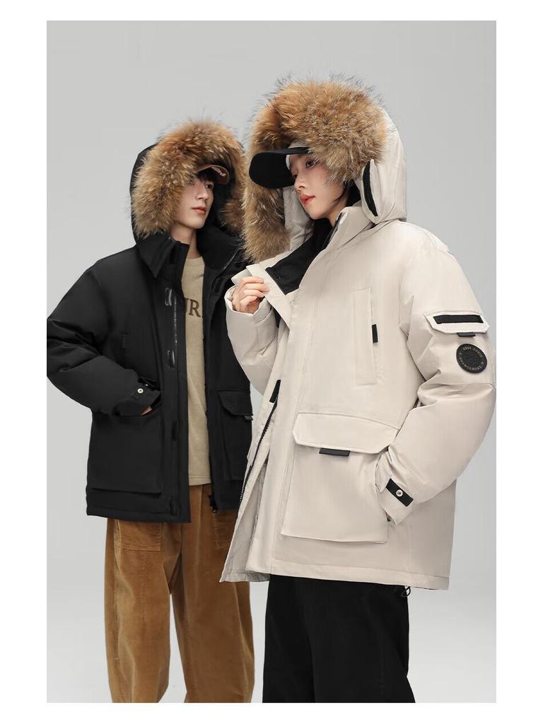 Unisex 2025 Winter Casual Thick Windproof Warm Couple Outdoor Down Jacket Coat