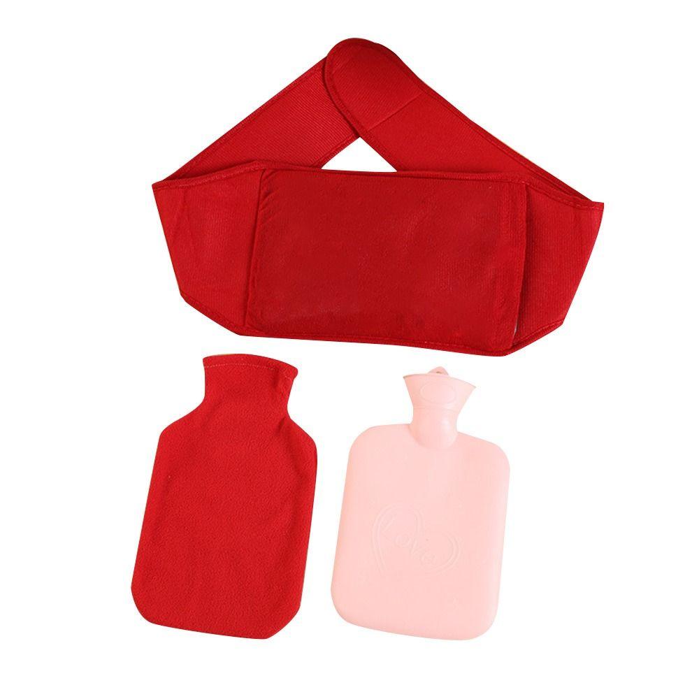 Portable PVC Hot Water Bottle Belt Wearable Cartoon Hot Water Pouch Soft Hand Warmer Plush Waist Cover Belt