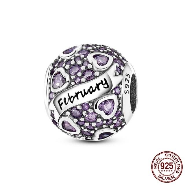 Двенадцать созвездий, серебро 925 пробы, Водолей, знак зодиака, бусины, подходят для брендовых браслетов, ювелирных изделий