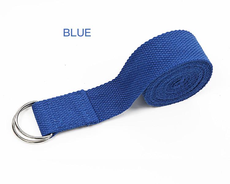 Custom Logo Stretch Band Fitness Elastic Yoga Belt Cotton Yoga Strap