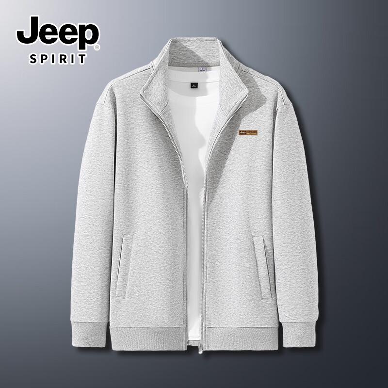 

JEEP SPIRIT Men s Retro Stand Collar Sweatshirt Jacket 5XL