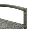 Bar Stools 2 Pcs Grey Poly Rattan