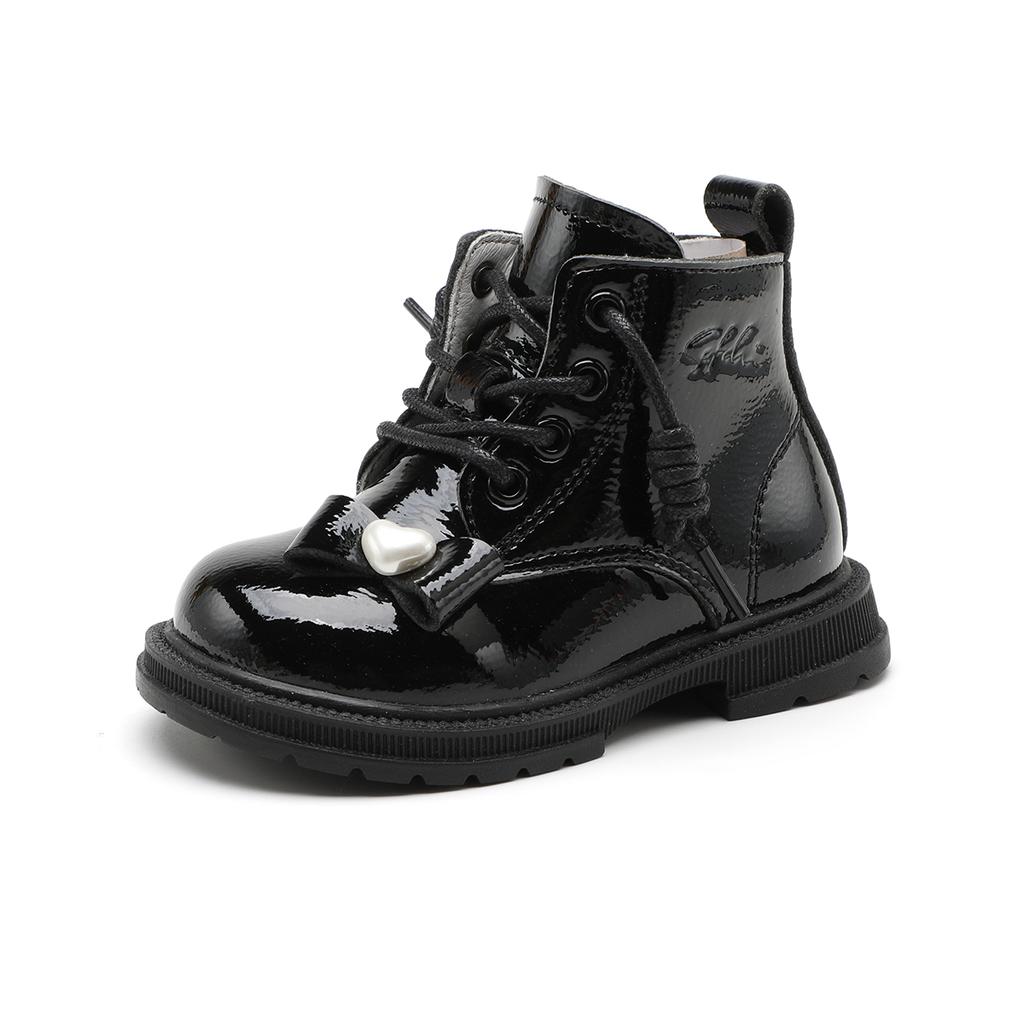Sweet and comfortable sheepskin leather Martin boots for girls, boys, and toddlers