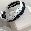 1/2pcs Women Girls White Black Polka Dots Print Headbands Toothed Plastic Hairbands for Woman Hair Accessories