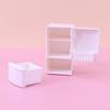 1/12 Mini Puppenhaus Weiß Kühlschrank mit Lebensmittel Set Küche Spielzeug Miniatur Möbel Kühlschrank Dekorationen Für Kinder Geschenk