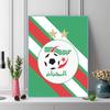 Algeria national football logo Pattern  3pcs 100% Round Full Drill 5D DIY Diamond Painting Embroidery Cross Stitch Rhinestone Décor