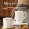 Dual Voltage Wibily Stainless Steel Foldable Electric Kettle with Handle - Perfect Winter Gift