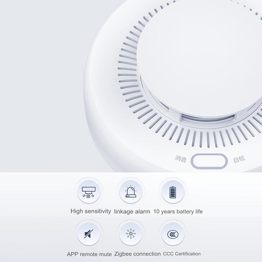 Aqara Smart Smoke Detector Zigbee Fire Alarm Monitor Sound Alert Home Security APP Remote Control