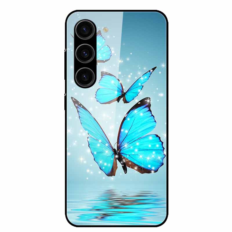 For Samsung Galaxy S25 Plus Case Tempered Glass Hard Phone Cover for Samsung S25 Ultra 5G Back Cases for GalaxyS25 S 25 S25Plus