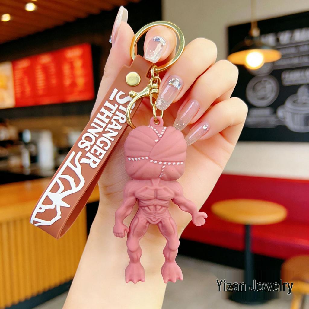 Stranger Things 2026 Silicone Keychain: Cute Bag Pendant & Car Accessory