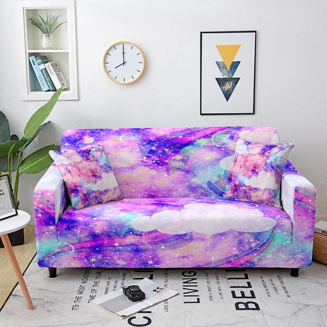 Elastyczny Pokrowiec na Sofę Mystic Sky do Salonu Pokrowiec Ochronny Meble Domowe Dekoracja Świąteczna