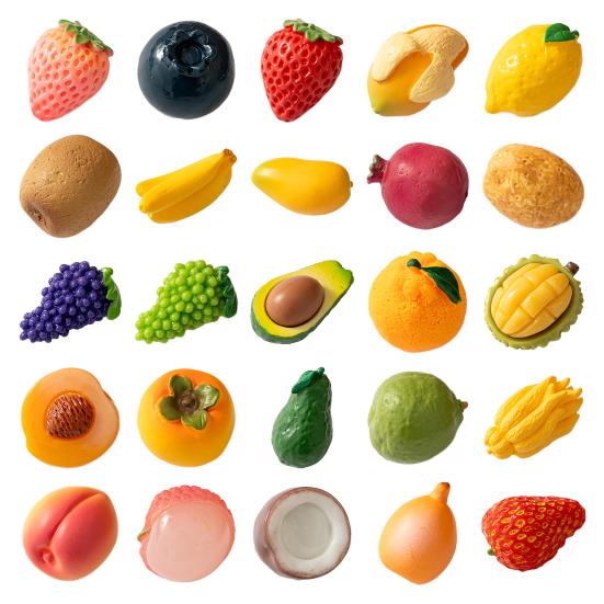 Simulated Fruit Refrigerator Magnet 3D Fruit Resin Fridge Magnet Home Kitchen Office Whiteboard Cabinet Locker Decoration Magnet