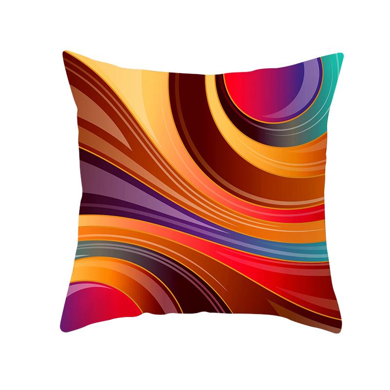 Household Products Colorful Printed Geometric Mirror Space Pillow Case Cushion Waist Pillow Case