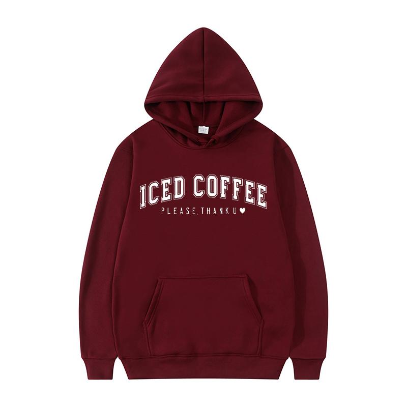 Men Letter Graphic Printed Hoodies Women Fashion Drawstring Long Sleeve Pocket Sweatshirts Casual Harajuku Hooded Pullover Coat