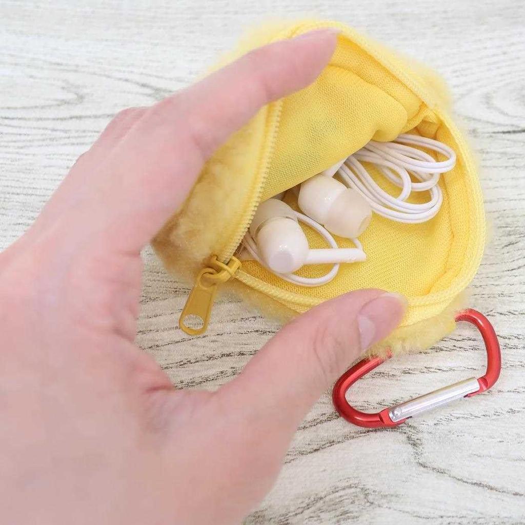 K Company Sanrio Characters (Onigiri Series) Gudetama Coin Purse with Carabiner SAON-KKZ-GU H7.5 x W8 x D4cm