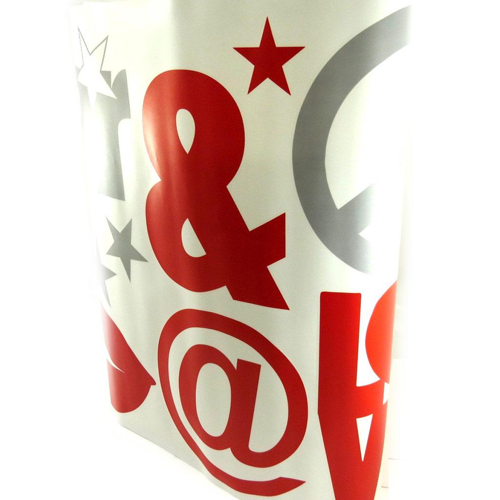 Les Trésors De Lily [L4984] - Planche de stickers 'Star & Love' gris rouge (50x70 cm)