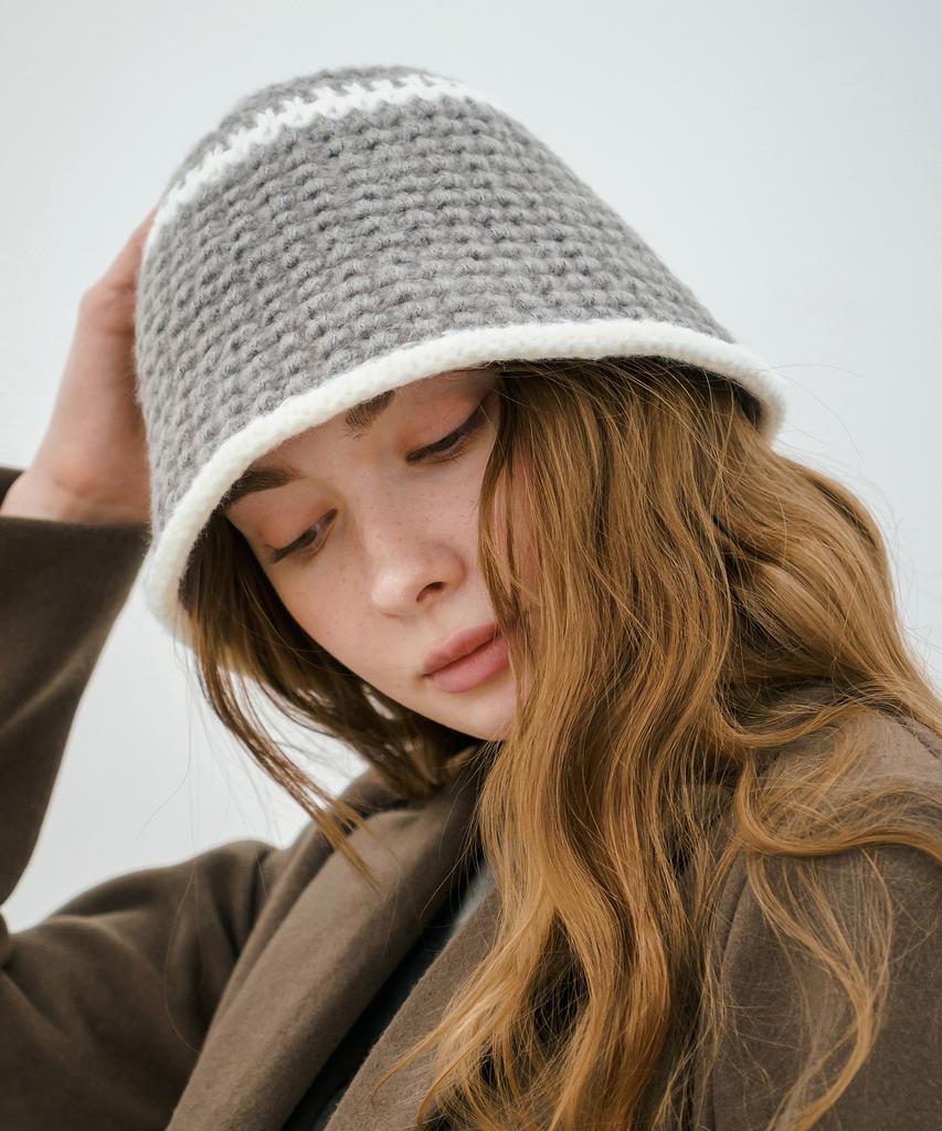 Mimin Liner Knit Bucket Hat (Select 1 Of 4)