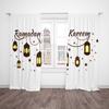 Set Of 2 Ramadan Series Auspicious Printed Curtain Polyester Material Suitable Bedroom Living Room Study For Sitting Made