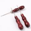 Handmade Red Wooden Handle Double Gourd Awl for DIY Sewing and Drilling Tasks