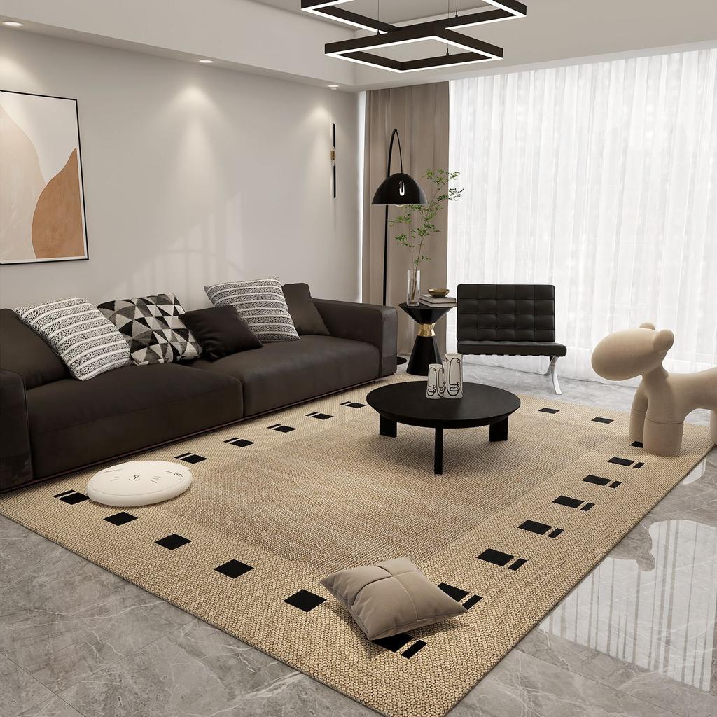 Koberec do obývacího pokoje: Protiskluzový Odolný proti opotřebení Plně kryjící Koberec na konferenční stolek Pro domácí použití Odolný proti skvrnám Snadno udržovatelný Koberec z křišťálového sametu