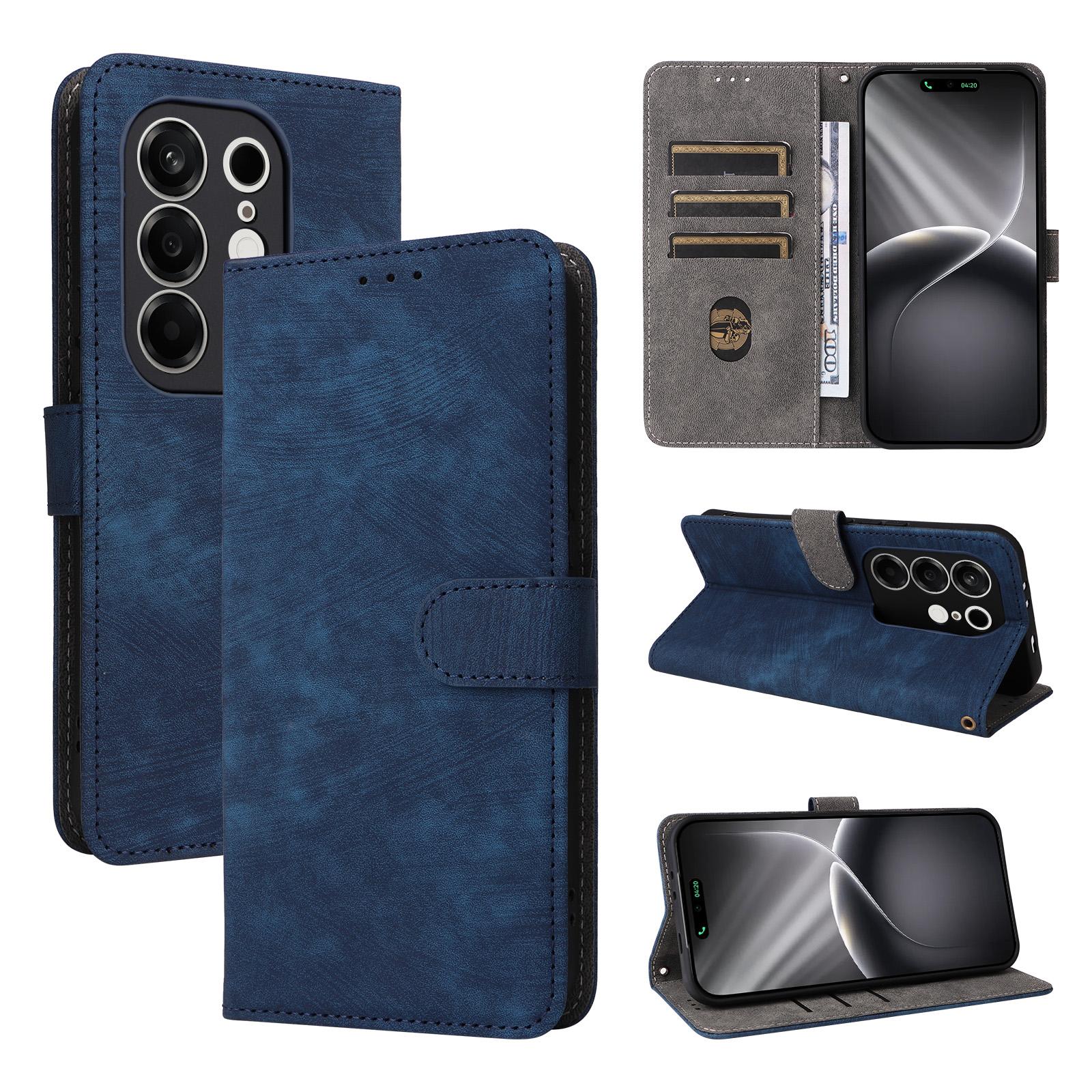 

Чохол-книжка для Tecno Camon 50 4G Шкіряний чохол [Flip Vintage Leather] Ударостійкий Міцний Ретро чохол для телефону for Tecno Camon 50 4G синій