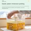 5L Pickle Jar with Airtight Lid Leakproof Fermentation Container with Handle Pressure Plate for Home Kitchen Food Preservation