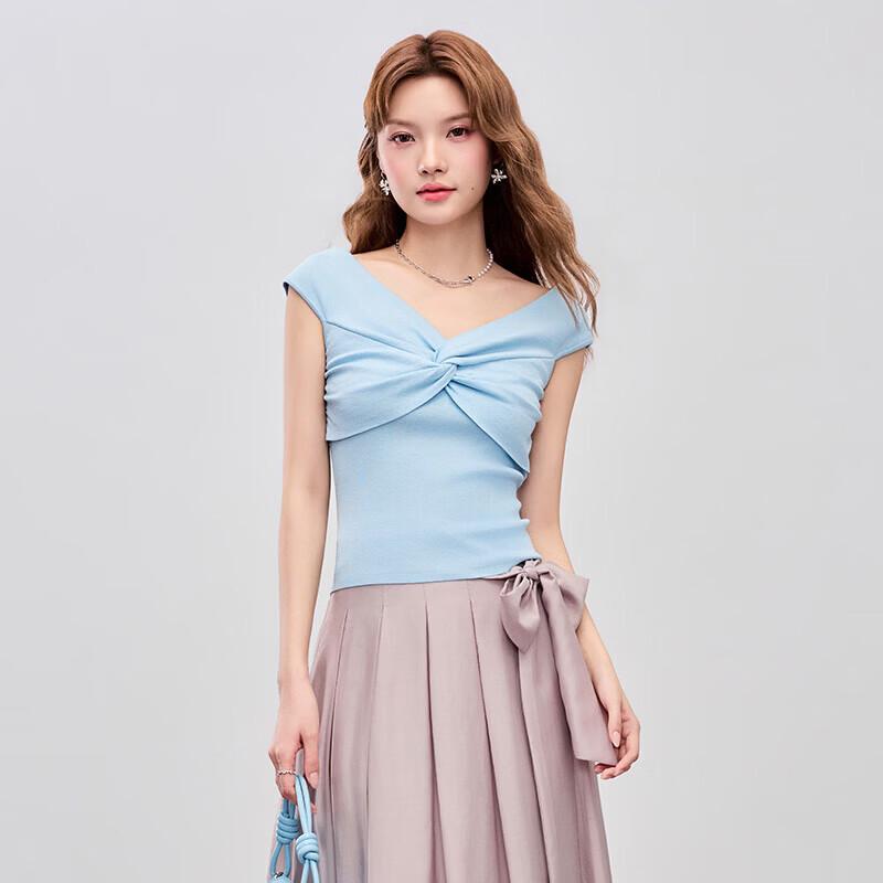 IEF Women's Summer Short Knitted Top