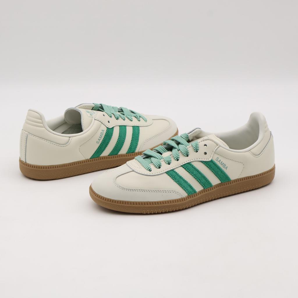 JI3906 Adidas Originals Samba OG Off White Court Green Hazy Green (Women's)