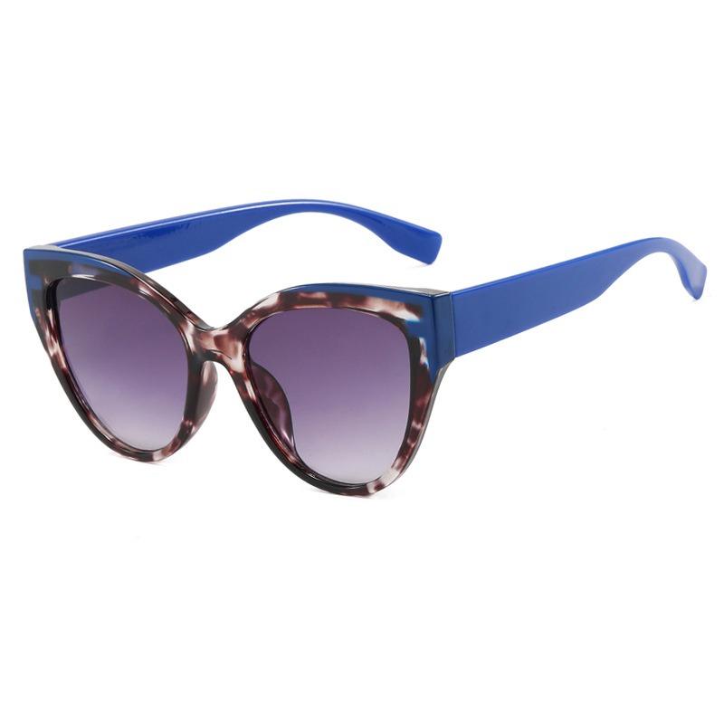 Vintage Cat Eye Sunglasses Women Elegant Fashion Brand Designer Retro Sun Glasses Splicing Colors Lunette De Soleil Femme UV400