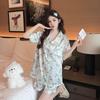 2 Piece Women Set 2025 Summer Short Sleeve Pajamas for Woman Silk Fashion Sleepwear leopard print Sexy Satin Pajama Set homewear