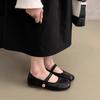 Light Mouth Red Single Shoes Female Spring and Autumn New Korean Version French Retro Fairy Style Ballet Soft Flat Mary Jane Shoes