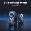 ONIKUMA USB Verdrahteter Lautsprecher RGB Coole Beleuchtung Super Bass Subwoofer HiFi Audio Für Spiel 3D Surround Musik Für PC Laptop 60 MM Einheit Mini Lautsprecher