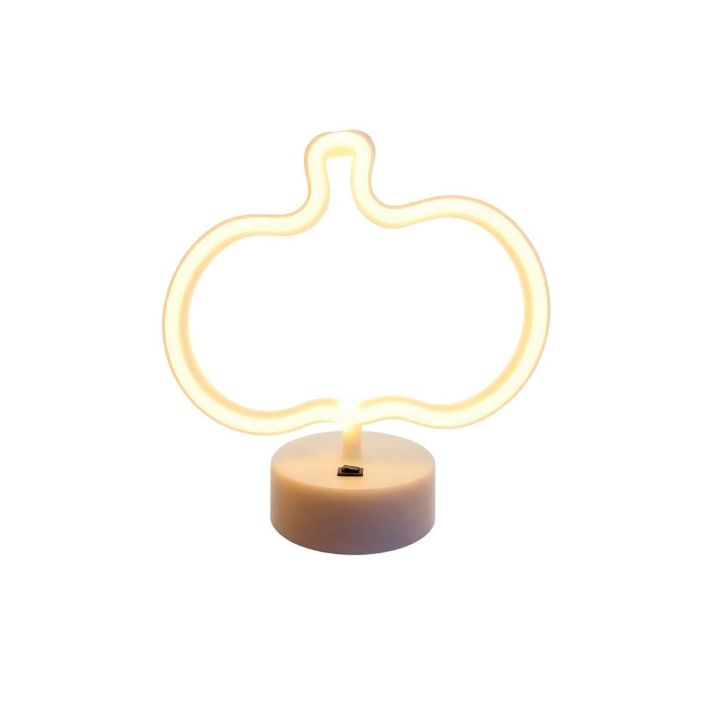 Halloween Neon Pumpkin Night Light Decorative Lamp for Holiday Party Decor Gift