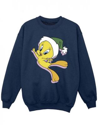 Tweety-Weihnachtsmütze-Sweatshirt für Mädchen