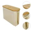 Toilet Paper Storage Basket Bamboo Lid Tissue Box Multifunctional Space Saving Bathroom Organizer Tissue Roll Storage Basket
