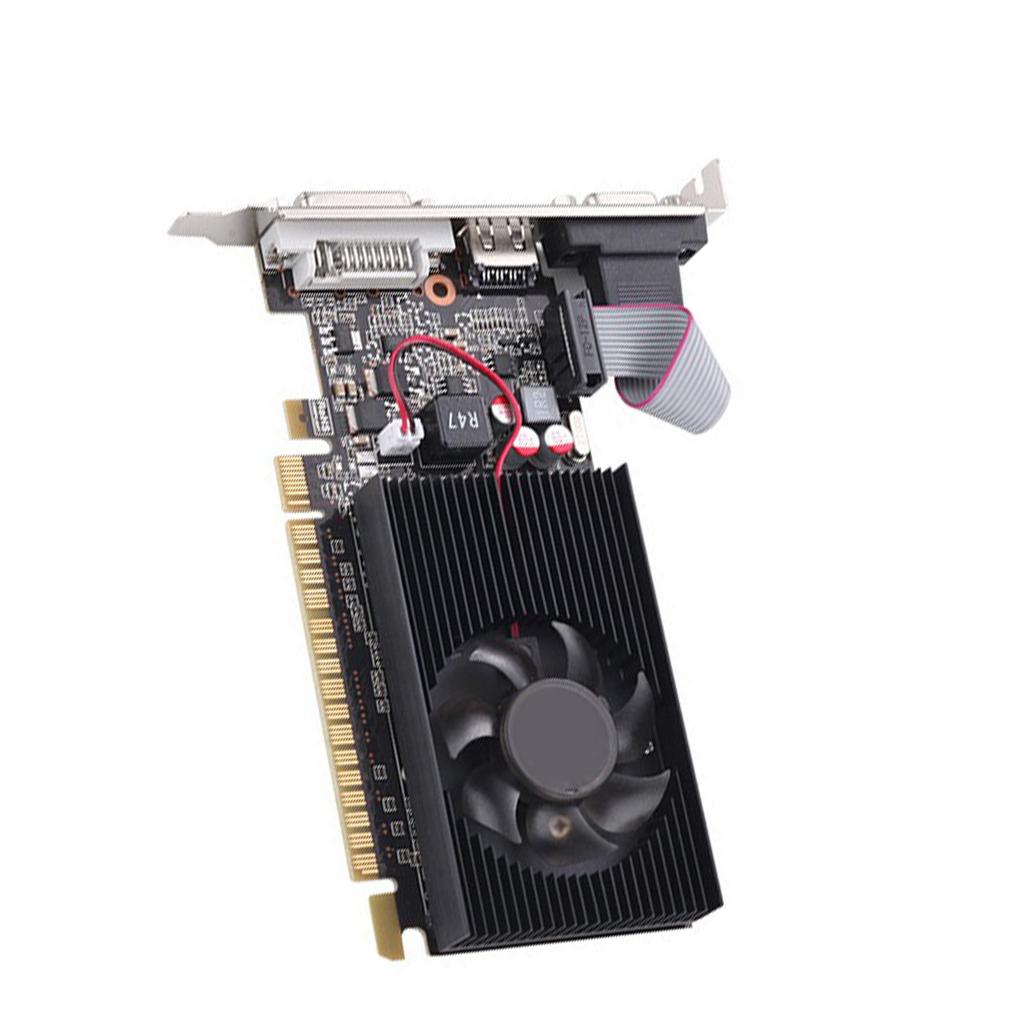 GT610 1GB DDR3 Graphics 64Bit 810MHz Gaming Card VGA DVI Port with Quiet Cooling Fan