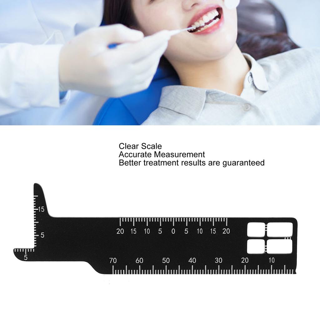 Metal Dental Span Measuring Ruler Double Sided Availability Medical Tool For Dentistry