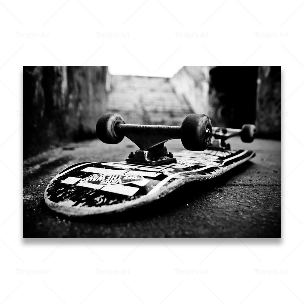 Skateboarding Extreme Sports Posters Prints Black White Photo Canvas Painting Wall Art Pictures Room Decor Skateboard Lover Gift