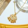 Ping An Lock Pendant Necklace Clampsia Chain Niche Temperament