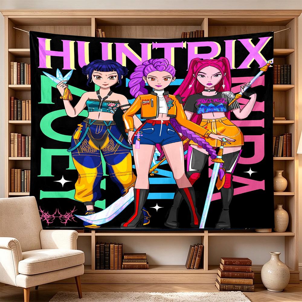 Huntress Power Squad Large Printed Wall Tapestry, Ideal Holiday Gifts, Room Decor for Dorm Bedroom Parties,Perfect Gift