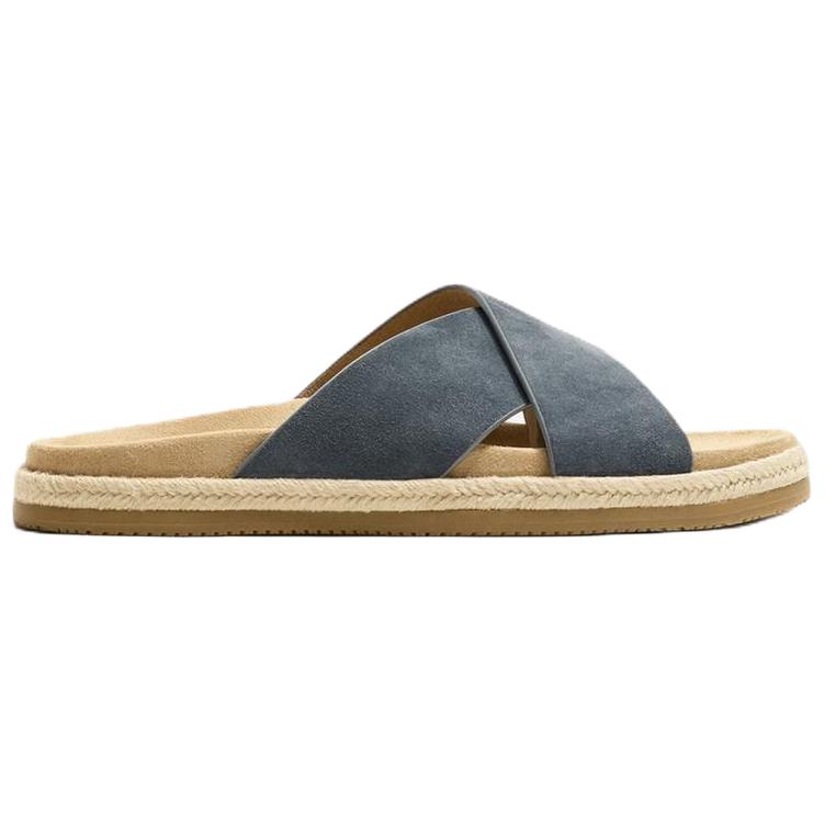 Zara Fashionable Versatile Slide Sandals Men Footwear Blue 2709520400