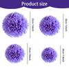 1 szt. Zestaw 7,8 cala Fioletowe Papierowe Wiszące Kwiaty Pompon Papierowy Na Przyjęcie Urodzinowe Papierowe Kule Pomponowe Kule Kwiatowe Papier