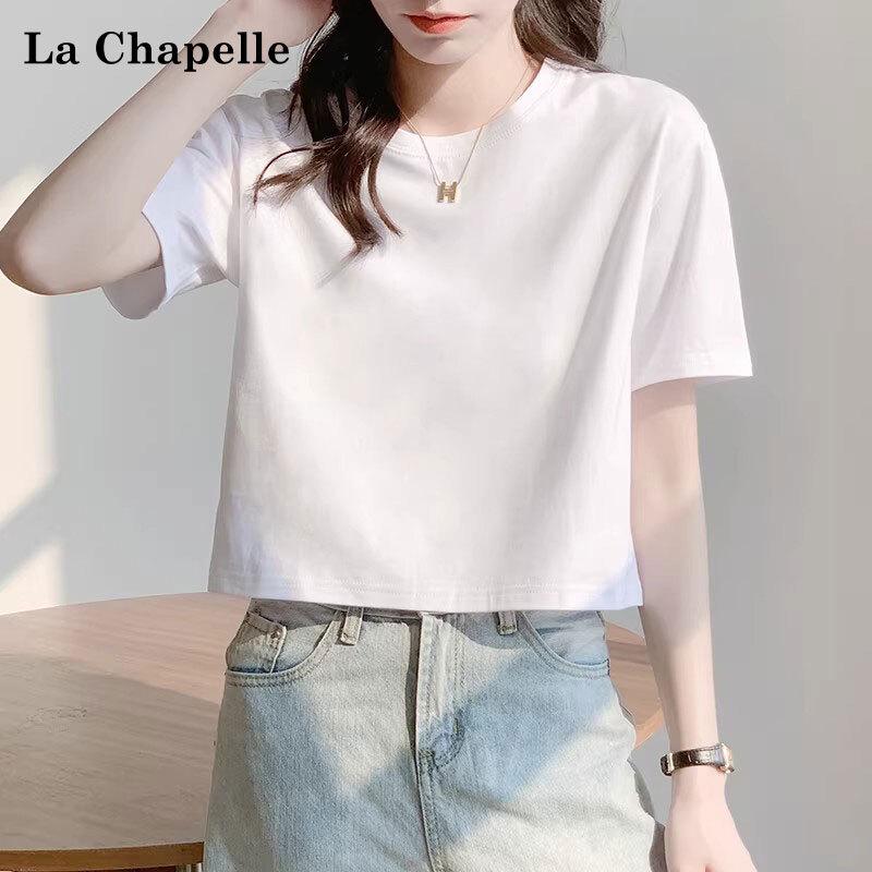 

Женская укороченная свободная футболка с коротким рукавом La Chapelle S
