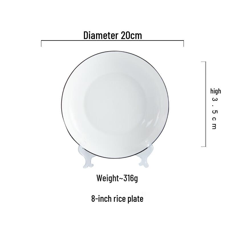 Ru Han Nordic Style Ceramic Dinner Plate Set