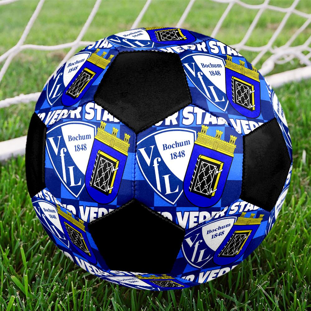 VfL Bochum 1848 Indoor Soccer Ball Colorful Machine Stitched PVC Size 5 Team Training Competition Ready Durable High-Bounce Cool Sports Gift
