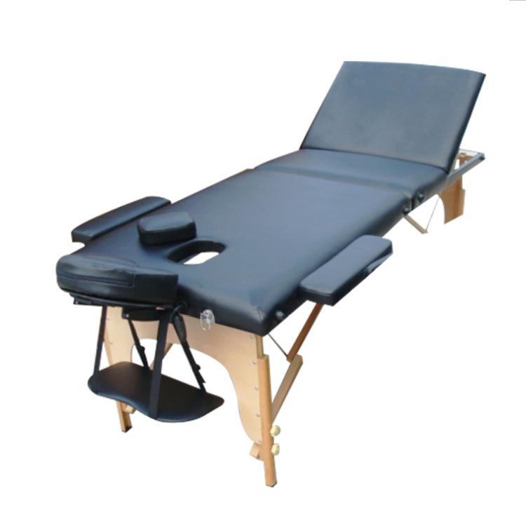 Portable Folding Beech Wood Massage Bed for Home Spa, Moxibustion Therapy, and Beauty Treatments