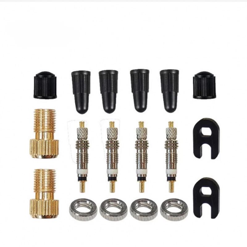 Bike Valve Core Set & Wrench Converter for Mountain and Road Repairs