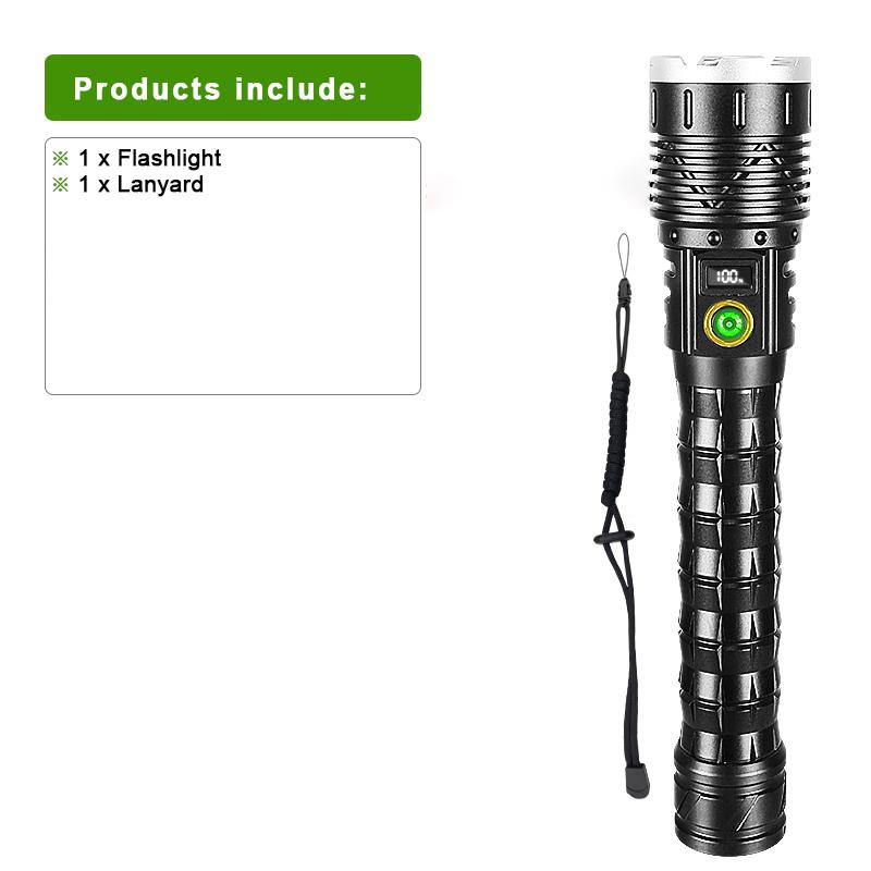 

Длинный фонарик 200 Вт светодиодный фонарик дальнего действия 1500 м лампа с регулируемой яркостью фонарик водонепроницаемый перезаряжаемый фонарь A-Flashlight